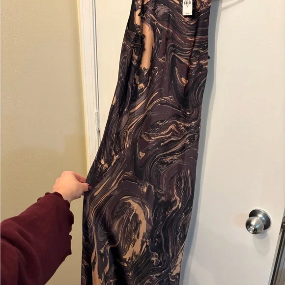 Black and Brown Marble Maxi Dress - Picture 6 of 8